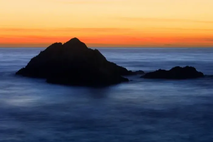 Framed Print : A long exposure of sunset from San Franciscos Cliff House