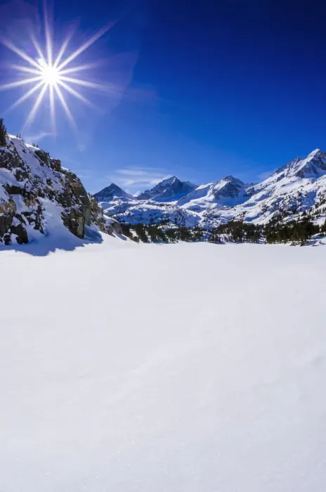 Framed Print : Long Lake and Sierra Peaks in winter, John Muir Wilderness, Sierra Nevada Mountains Framed Print : Long Lake and Sierra Peaks in winter, John Muir Wilderness, Sierra Nevada Mountains