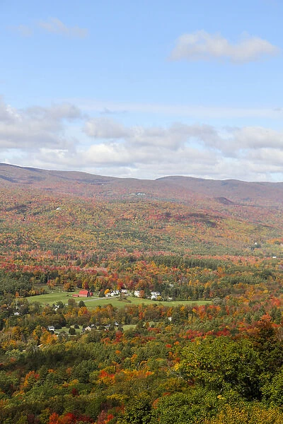 Looking out over the autumn landscape from Route 2 in Western Massachusetts, United States