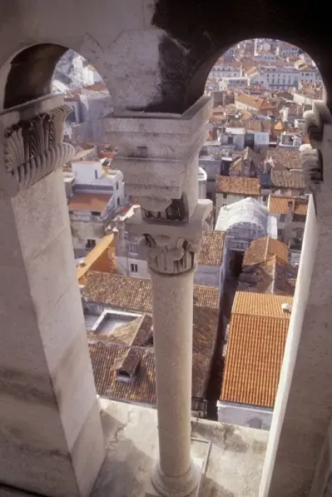 Framed Print : Looking out from the Bell tower at Diocletians Palace. Split, Croatia