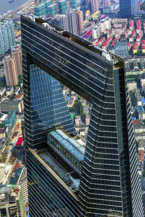 Framed Print : Looking Down on Black Shanghai World Financial Center Skyscraper Reflections Cityscape Framed Print : Looking Down on Black Shanghai World Financial Center Skyscraper Reflections Cityscape