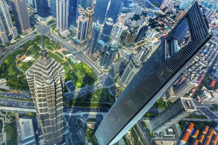 Framed Print : Looking Down on Black Shanghai World Financial Center SkyscraperJin Mao Tower Cityscape Framed Print : Looking Down on Black Shanghai World Financial Center SkyscraperJin Mao Tower Cityscape