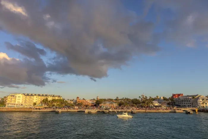 Framed Print : Looking back at Mallory Square at sunset in Key West, Florida, USA Framed Print : Looking back at Mallory Square at sunset in Key West, Florida, USA
