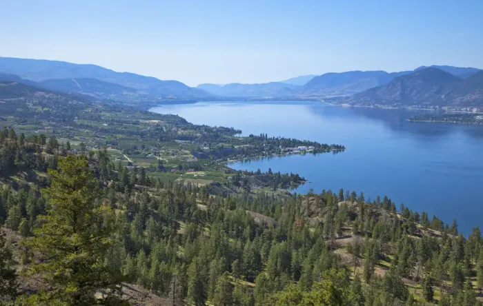 Framed Print : Looking down onto Okanangan Lake near Penticton British Columbia Canada Framed Print : Looking down onto Okanangan Lake near Penticton British Columbia Canada