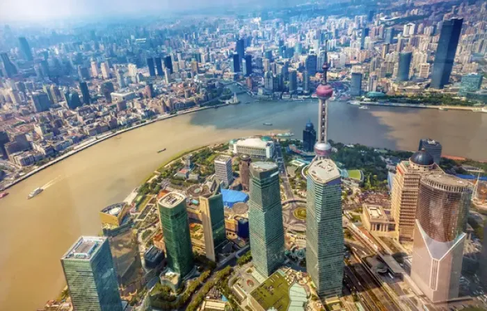 Framed Print : Looking Down Oriental Pearl TV Tower Pudong Bund Huangpu River Skyscrapers Cityscape Framed Print : Looking Down Oriental Pearl TV Tower Pudong Bund Huangpu River Skyscrapers Cityscape