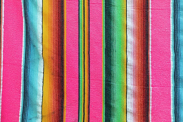 Loreto, Baja California Sur, Mexico. Colorful traditional blanket