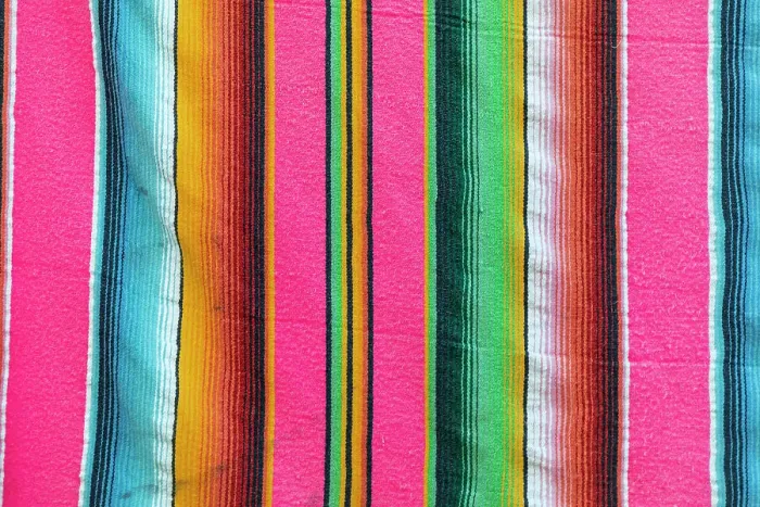 Framed Print : Loreto, Baja California Sur, Mexico. Colorful traditional blanket
