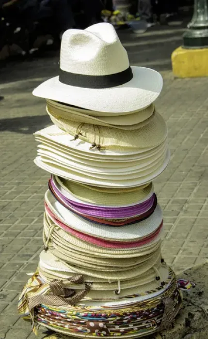 Framed Print : Lots og hats for sale in the Old City, Cartagena, Colombia Framed Print : Lots og hats for sale in the Old City, Cartagena, Colombia