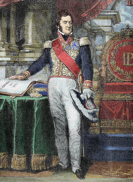 Louis-Philippe I (Paris, 1773-Claremont, 1850) available as Framed