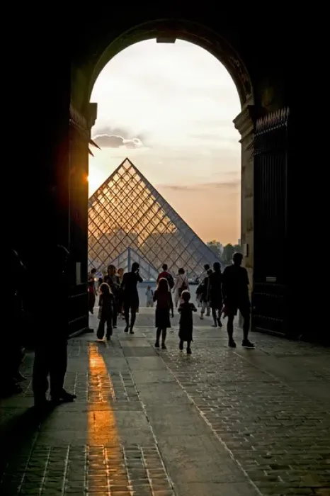Framed Print : Louvre Pyramid, Paris, France sunset Framed Print : Louvre Pyramid, Paris, France sunset