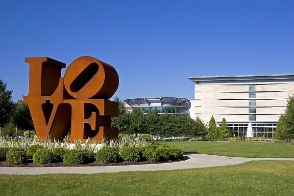 Love sculpture at the Indianapolis Museum of Art in Indianapolis, Indiana
