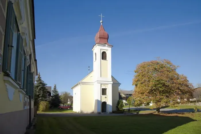 Framed Print : Lower Austria, Austria - Low angle view of a church in a rural area. Horizontal shot Framed Print : Lower Austria, Austria - Low angle view of a church in a rural area. Horizontal shot