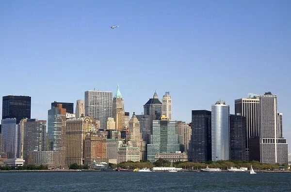 Lower Manhattan and Battery Park in New York City, New York, USA