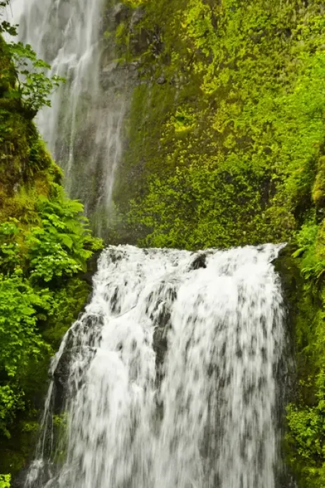 Framed Print : Lower Multnomah Falls, Columbia Gorge, Oregon, USA