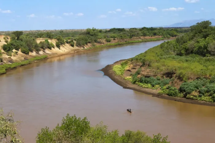 Framed Print : Lower Omo River, Turmi, South Omo, Ethiopia
