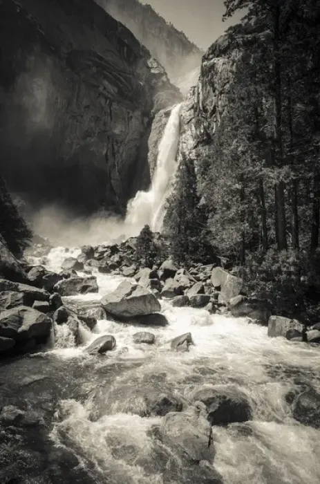 Framed Print : Lower Yosemite Falls, Yosemite National Park, California