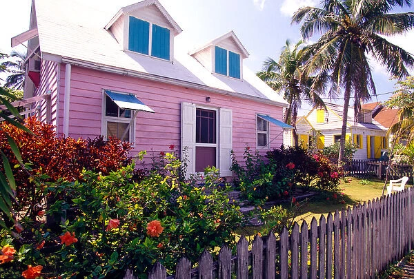 Loyalist home from the 1900s in Hope Town, Elbow cay, Abaco Islands, Bahamas