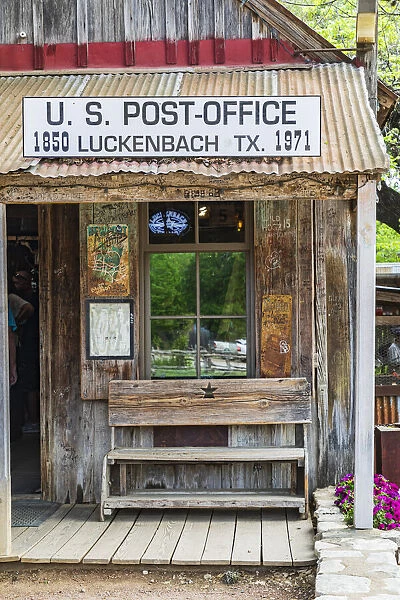 Luckenbach, Texas, USA. Small town post office in Luckenbach, Texas. (Editorial Use Only)