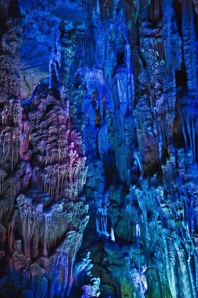 Ludi (Reed Flute) Cave, limestone cave formation, near Guilin, Guangxi, China
