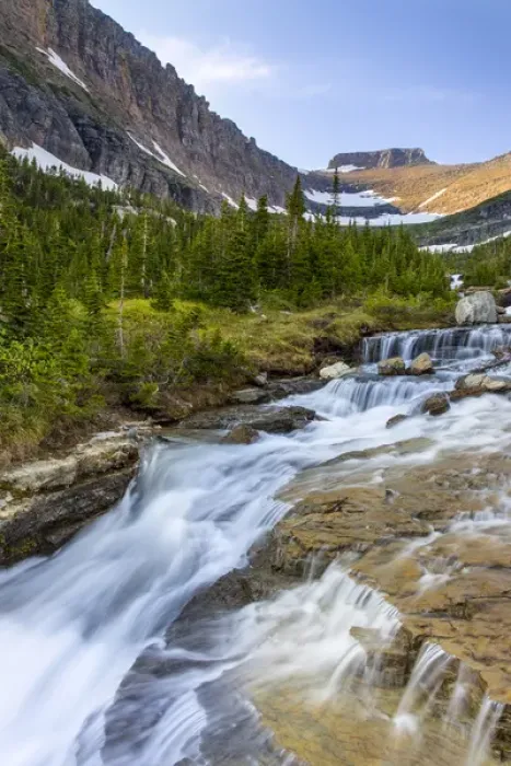 Framed Print : Lunch Creek with Pollock Mountain in Glacier National Park, Montana, USA Framed Print : Lunch Creek with Pollock Mountain in Glacier National Park, Montana, USA