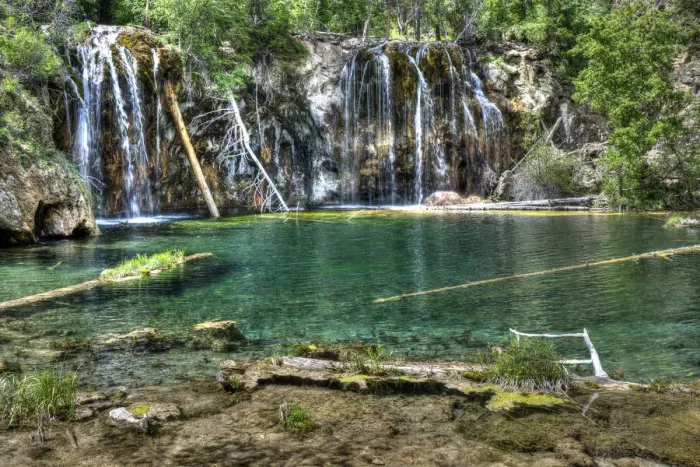 Framed Print : Lush and beautiful hanging lake near Glenwood springs in the Colorado Rocky Mountains Framed Print : Lush and beautiful hanging lake near Glenwood springs in the Colorado Rocky Mountains