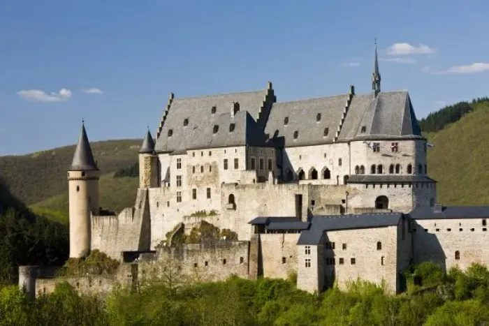 Framed Print : Luxembourg, Vianden. Vianden Chateau (b. 15th c. ) Framed Print : Luxembourg, Vianden. Vianden Chateau (b. 15th c. )