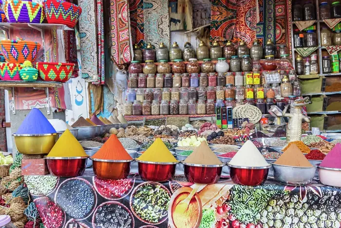 Framed Print : Luxor, Egypt. Spices for sale at a shop. (Editorial Use Only) Framed Print : Luxor, Egypt. Spices for sale at a shop. (Editorial Use Only)