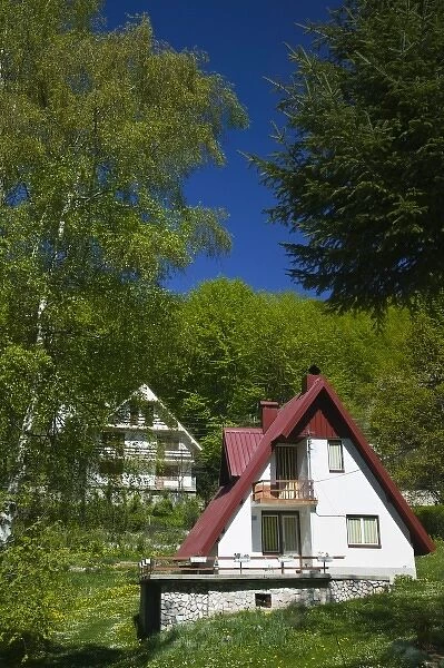 MACEDONIA, Mavrovo National Park. MAVROVO Village- Ski House