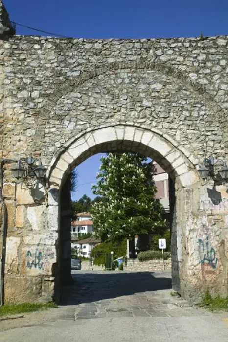 Framed Print : MACEDONIA, Ohrid. Ohrid City Walls / Upper Gate Framed Print : MACEDONIA, Ohrid. Ohrid City Walls / Upper Gate