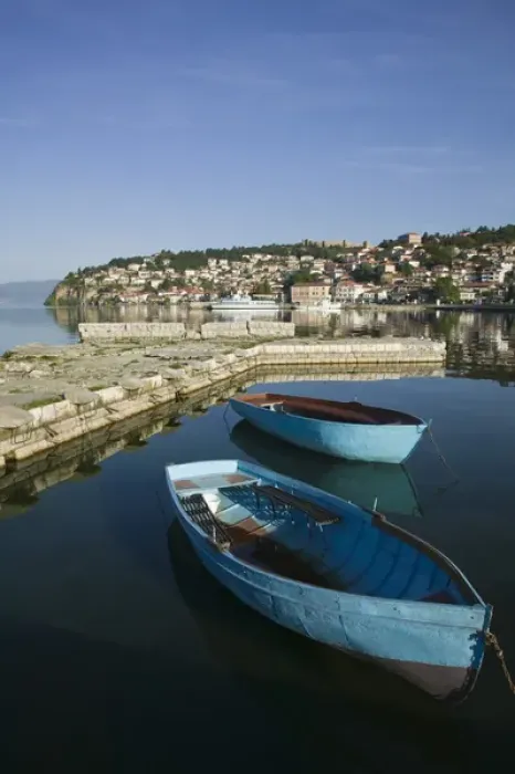 Framed Print : MACEDONIA, Ohrid. Ohrid Harbor Framed Print : MACEDONIA, Ohrid. Ohrid Harbor