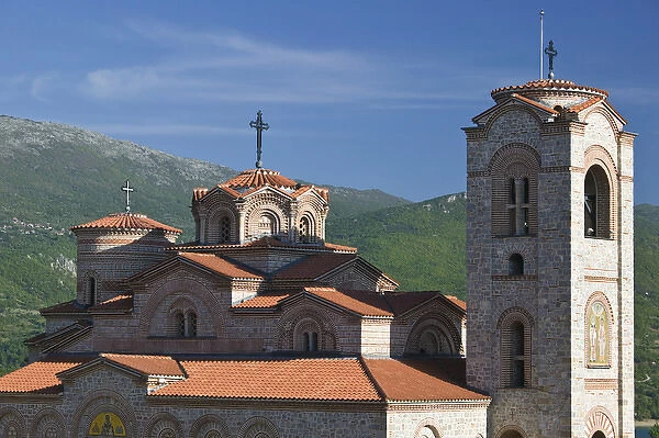 MACEDONIA, Ohrid. Sveti Kliment i Pantelejmon Church (new construction) on the shores