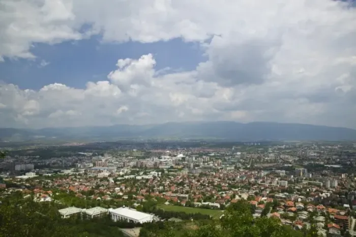 Framed Print : MACEDONIA, Skopje. City View from Mount Vodno / Daytime Framed Print : MACEDONIA, Skopje. City View from Mount Vodno / Daytime