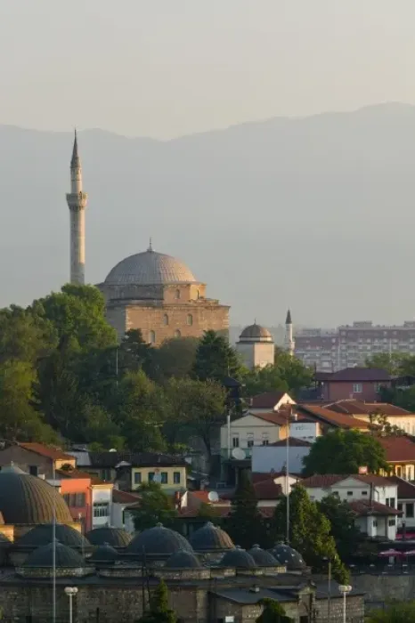Framed Print : MACEDONIA, Skopje. Mustafa Pasha Mosque / Dawn Framed Print : MACEDONIA, Skopje. Mustafa Pasha Mosque / Dawn