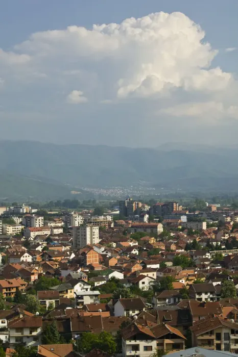 Framed Print : MACEDONIA, Tetovo. Tetovo City Overview