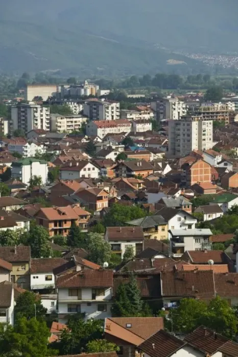 Framed Print : MACEDONIA, Tetovo. Tetovo City Overview