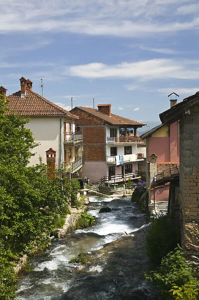 MACEDONIA, Vevcani. Vevcani Village and town waterfall  /  rapids