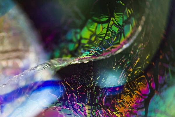 Macro of colorful glass