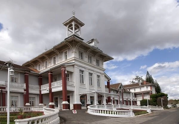Madagascar, Antsirabe. An extraordinary old colonial hotel, the Hotel des Thermes
