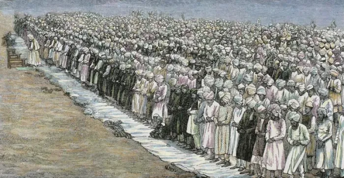 Framed Print : Mahommedan festival Buckra Ede or Baqr-i-Id (Cow Festival), held at Naini-Tal, in Framed Print : Mahommedan festival Buckra Ede or Baqr-i-Id (Cow Festival), held at Naini-Tal, in
