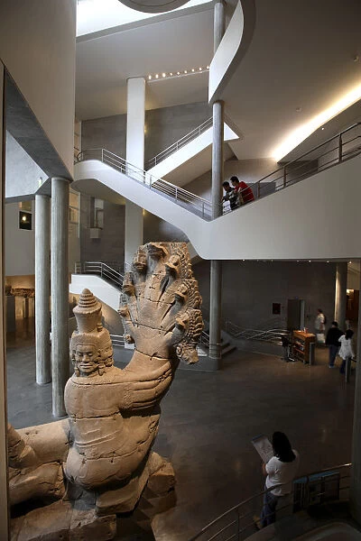 The main exhibition hall of Musee Guimet des Arts Asiatiques. Paris. France