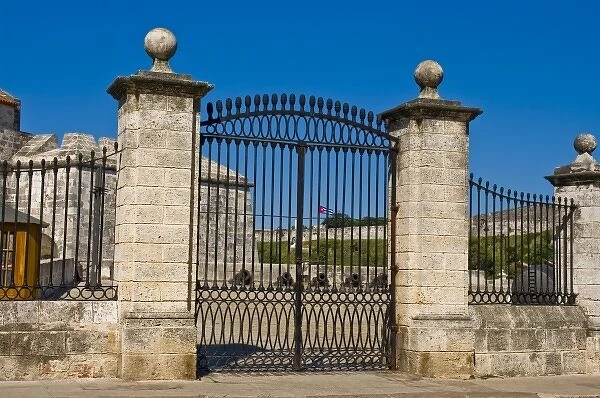Main gate of Castillo de la Real Fuerza guarding Havana Harbor, Cuba