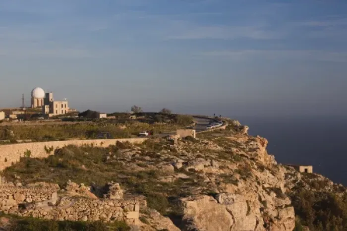 Framed Print : Malta, Central, Dingli, Dingli Cliffs, coastal cliff view, elev. 220 meters, sunset