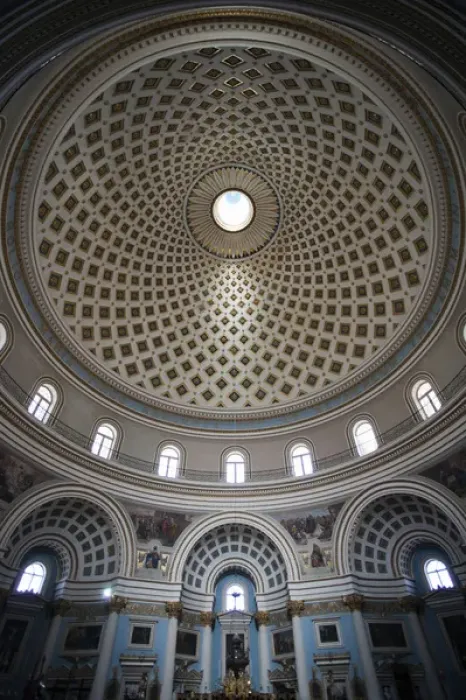 Framed Print : Malta, Central, Mosta, Mosta Dome church, interior