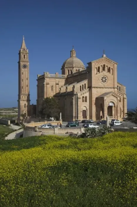 Framed Print : Malta, Gozo Island, Gharb, Basilica of Ta-Pinu, exterior, morning