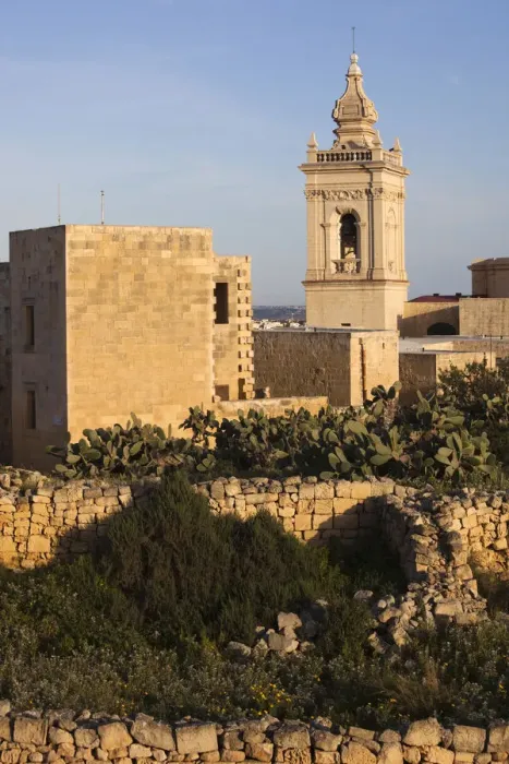 Framed Print : Malta, Gozo Island, Victoria-Rabat, Il-Kastell fortress, tower of Cathedral of Framed Print : Malta, Gozo Island, Victoria-Rabat, Il-Kastell fortress, tower of Cathedral of