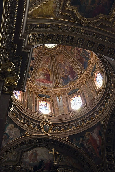 Malta, Gozo Island, Victoria-Rabat, Basilica of St. George, interior
