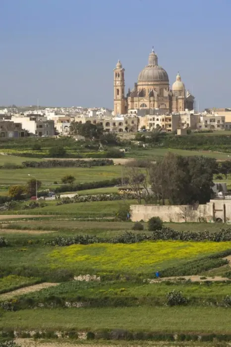 Framed Print : Malta, Gozo Island, Xewkija, elevated view of Rotunda Church Framed Print : Malta, Gozo Island, Xewkija, elevated view of Rotunda Church