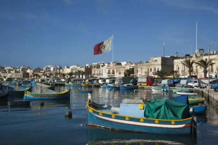 Framed Print : Malta, Southeast, Marsaxlokk, harbor and traditional Luzzu fishing boats Framed Print : Malta, Southeast, Marsaxlokk, harbor and traditional Luzzu fishing boats