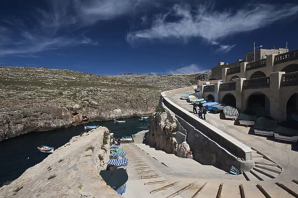 Malta, Southeast, Wied iz-Zurrieq, harbor inlet by the Blue Grotto