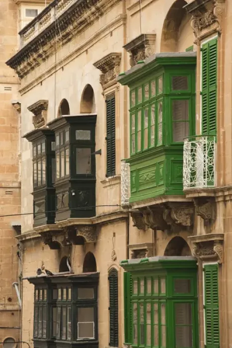 Framed Print : Malta, Valletta, buildings, Maltese architecture Framed Print : Malta, Valletta, buildings, Maltese architecture